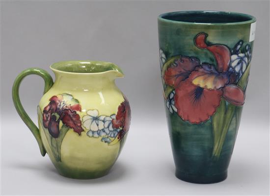 A Moorcroft vase, and a jug Vase H.23cm